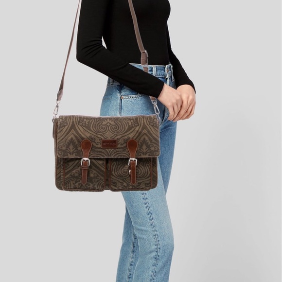 Etro Brown Messenger Bag in Paisley Patterned - Picture 4 of 7